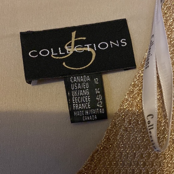 Formal gold woven dress size 12 - Picture 3 of 7